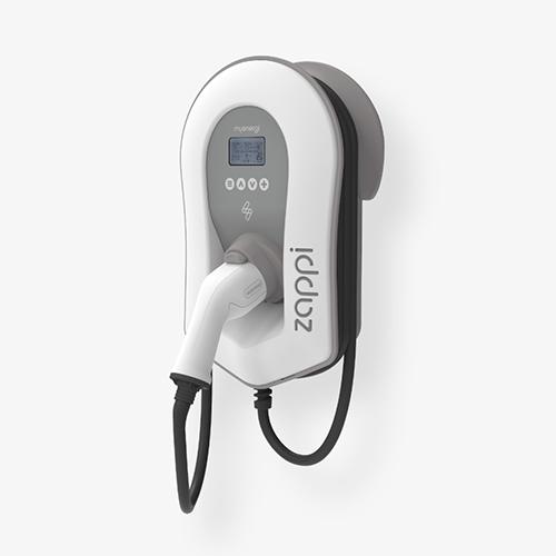 White tethered zappi charger